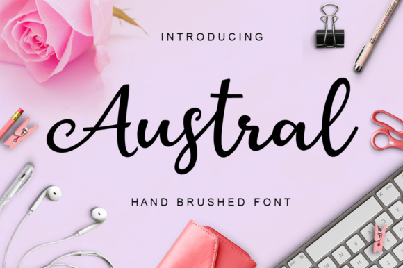 Austral Font: Modern Script Typography for Editorial Design