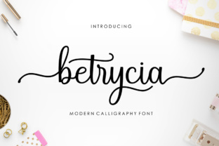 Betrycia Font: A Modern Script for Handmade Labels