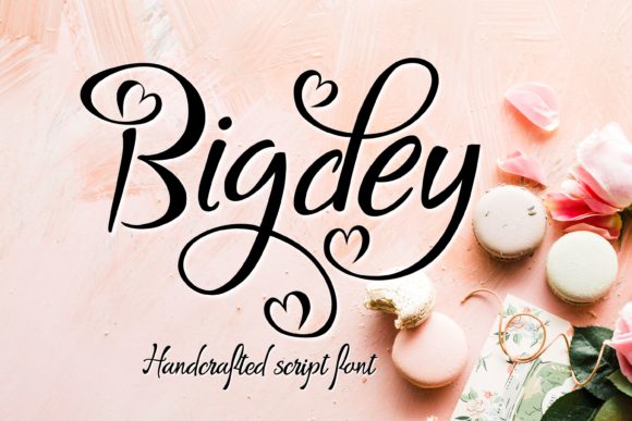 Bigdey Font: Romantic Script for Editorial Design