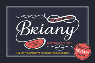 Briany Font: Vintage Script Charm for Handmade Labels