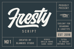 Fresty Font: Modern Script for Handmade Products